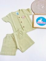 Muslin Sleeve Jabla Set - Pastel Pistachio Green (Sheep)
