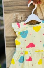 Dreamy Cloud Print Cotton Co-ord Set for Baby Girls - Image 2